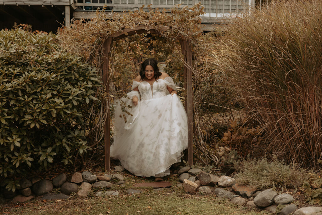 couple sharing first look